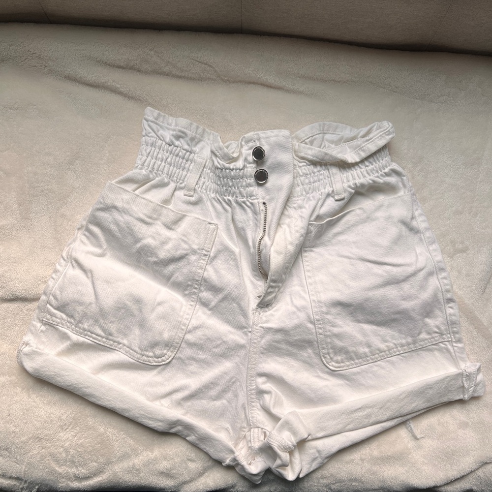Zara Women's White Denim Shorts